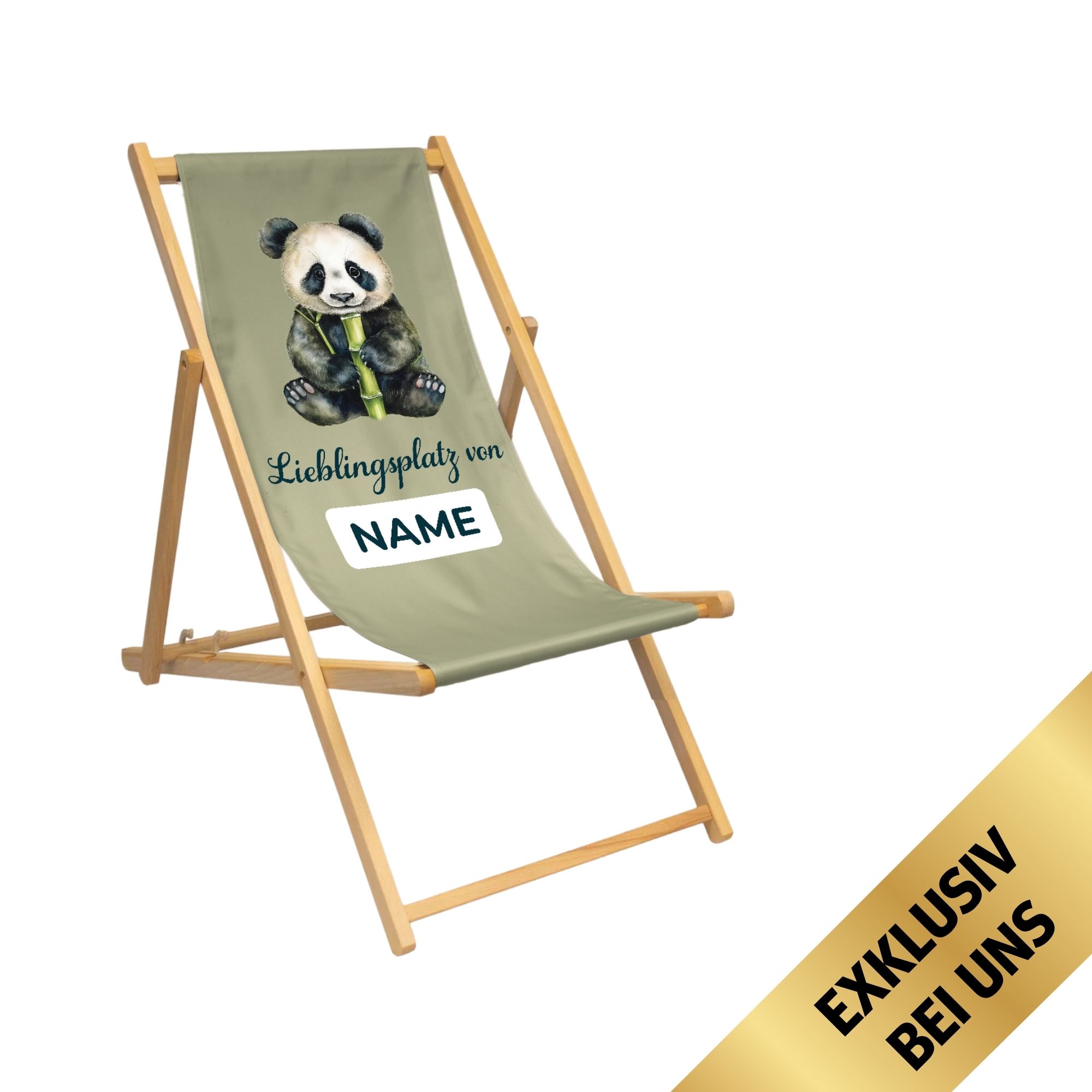 Kinderliegestuhl | personalisierbar – Panda