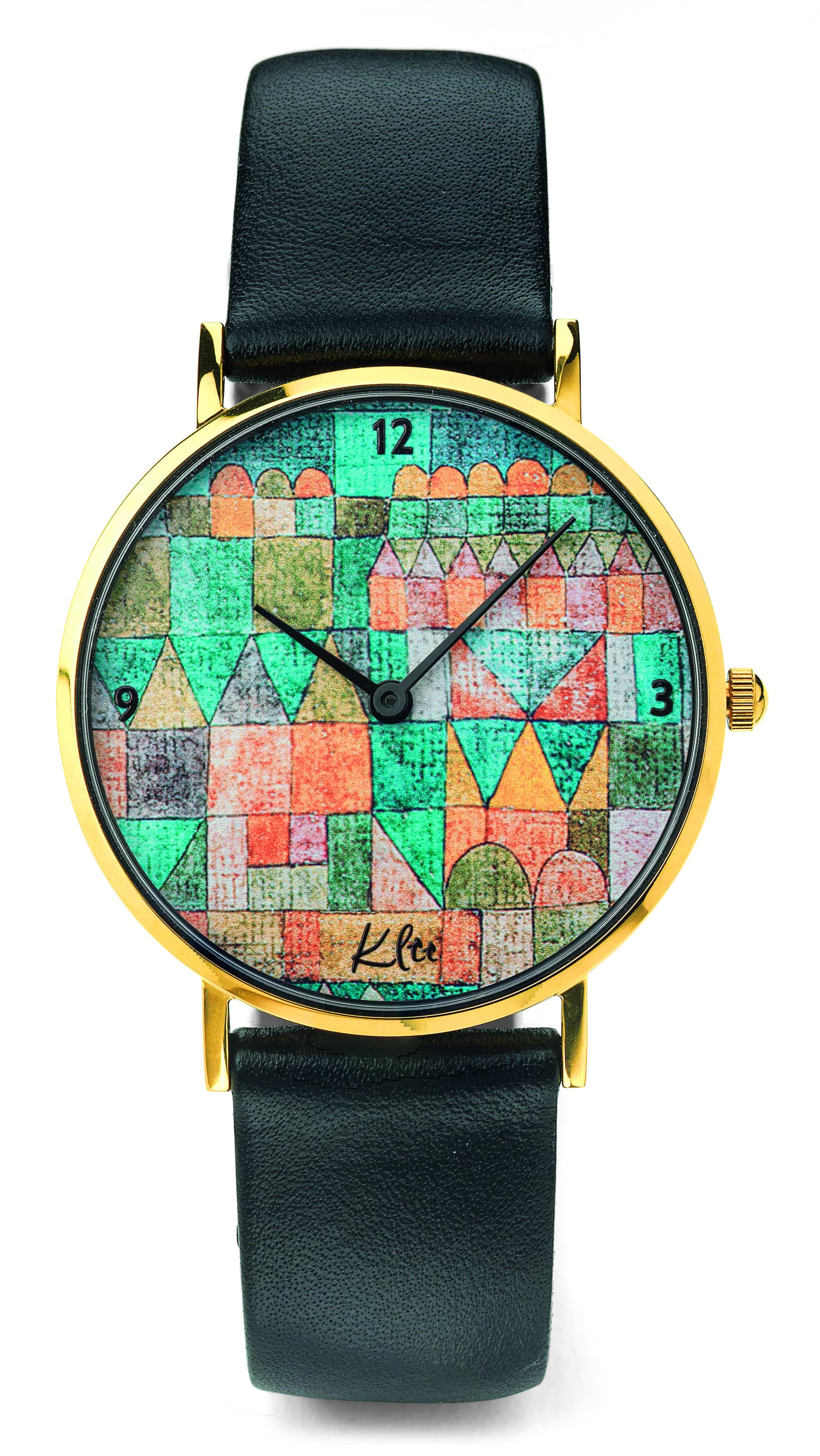 Künstler-Armbanduhr "Tempelviertel von Pert" - nach Paul Klee