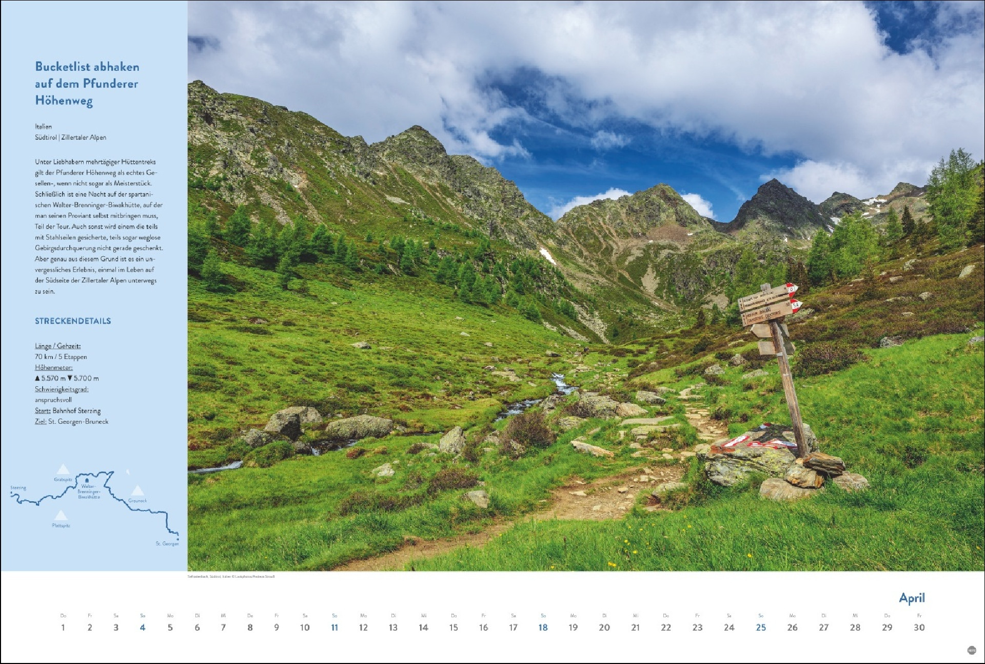 Weitwanderwege Edition Kalender 2027 I Europas schönste Touren