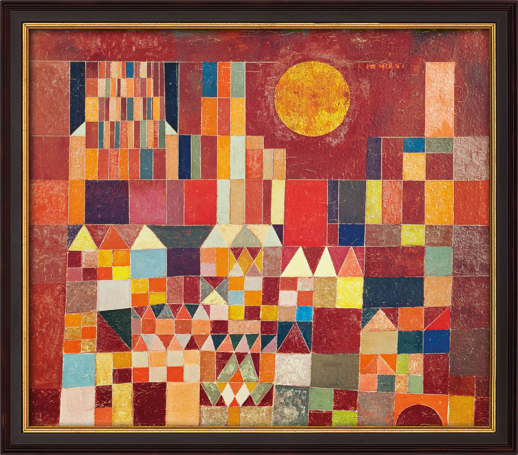 Paul Klee: "Burg und Sonne" (1928), gerahmt