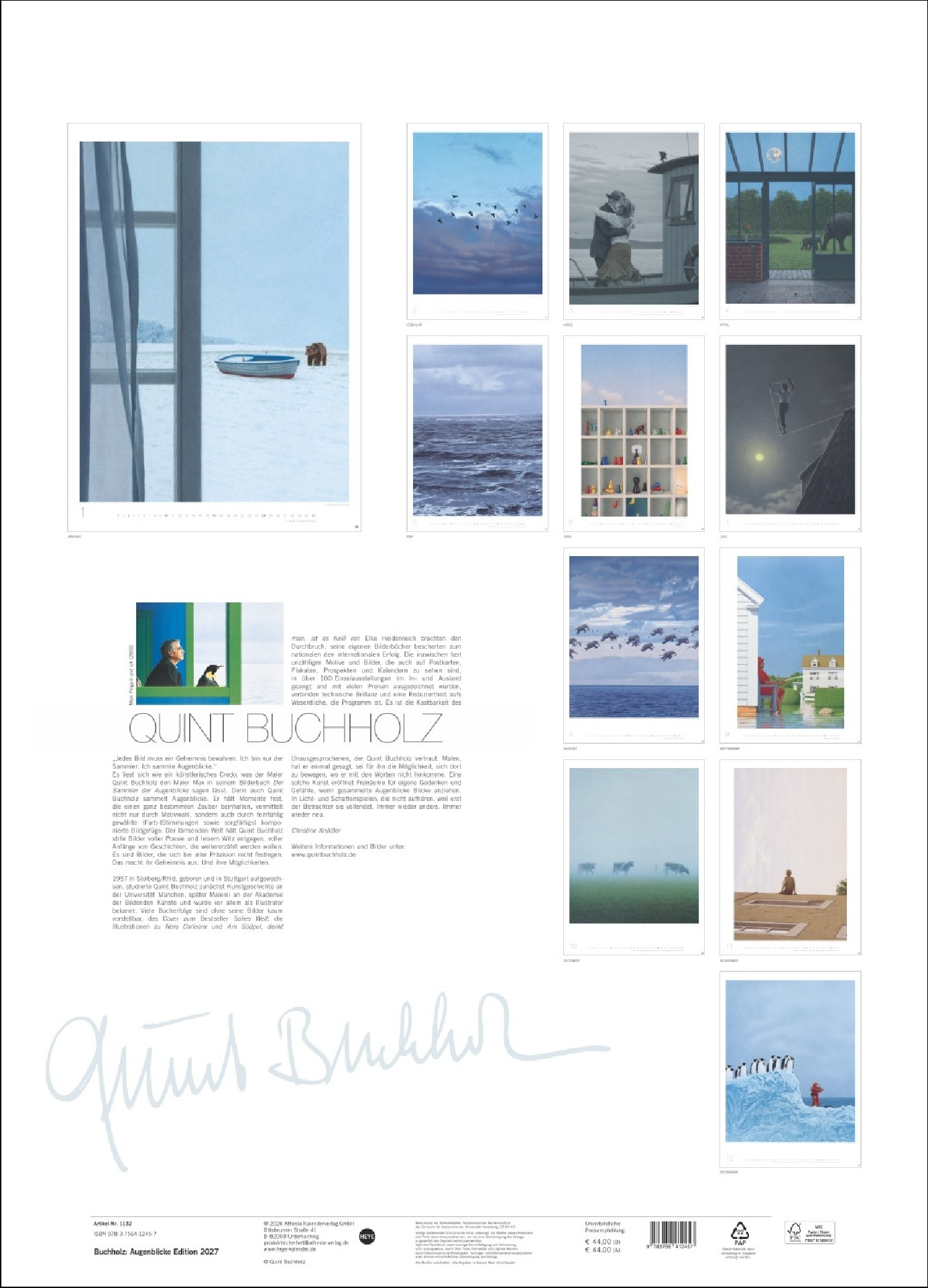 Quint Buchholz: Augenblicke Kalender 2027