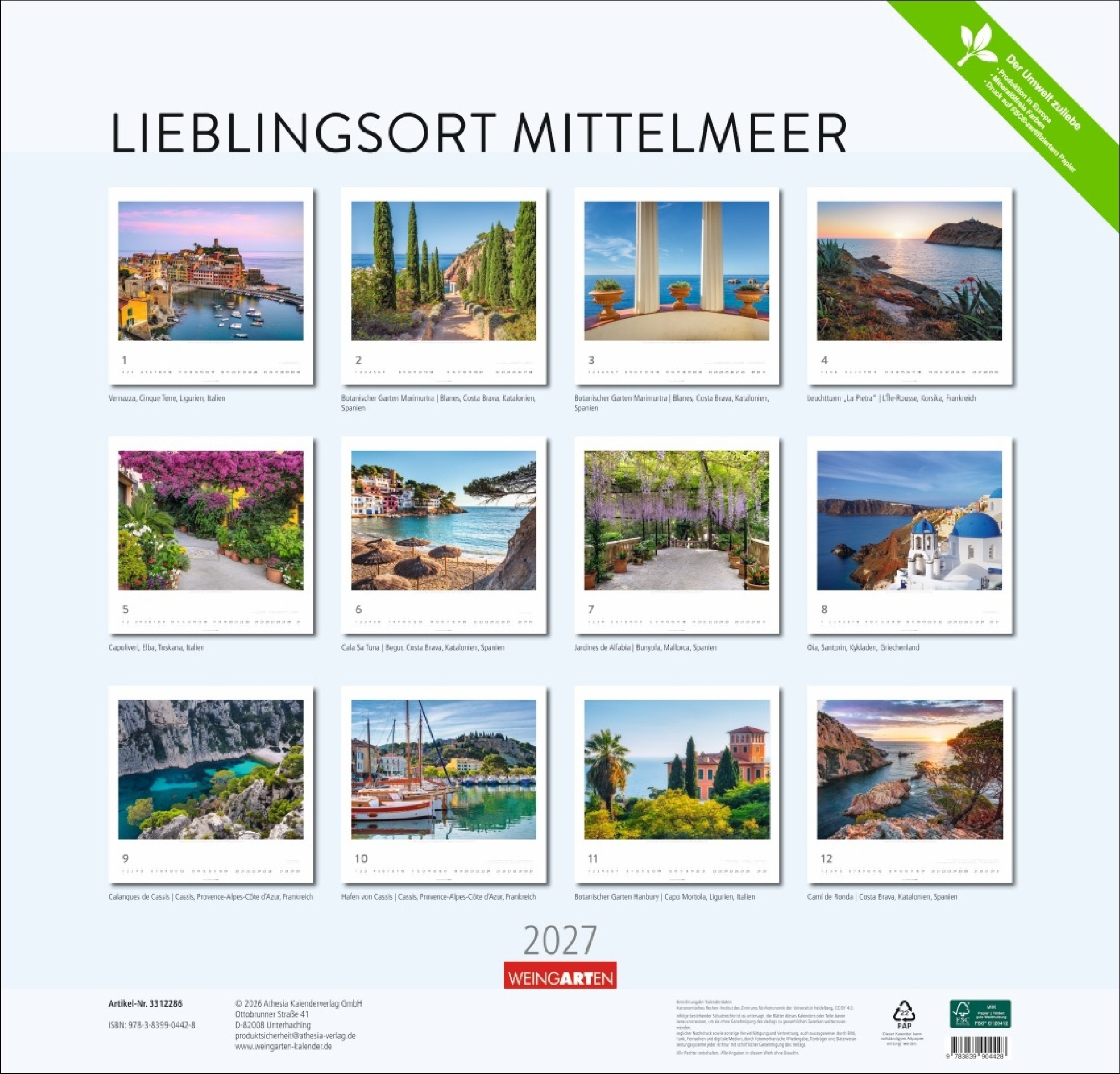 Lieblingsort Mittelmeer Kalender 2027