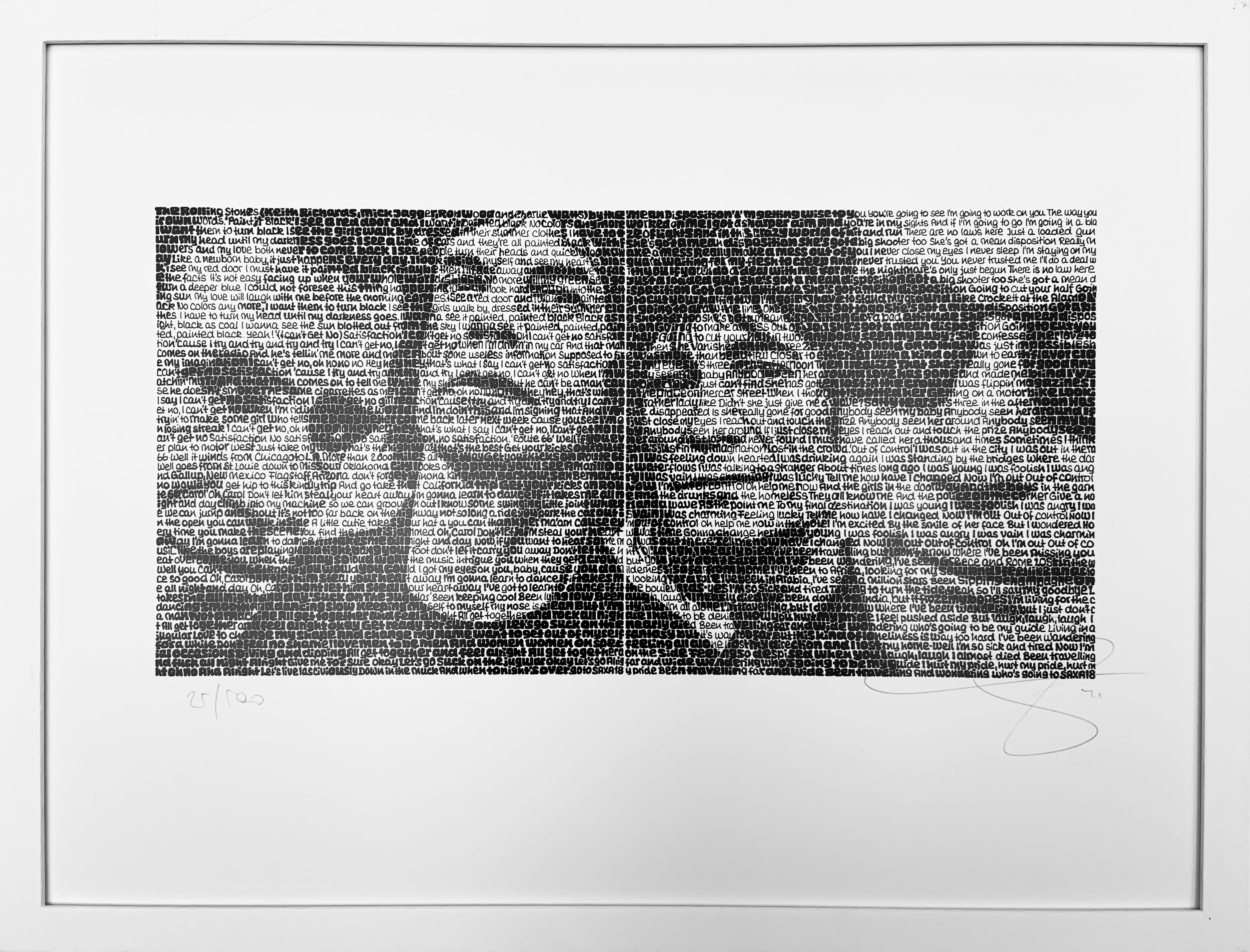 "Rolling Stones" SAXA Edition Wortmalerei