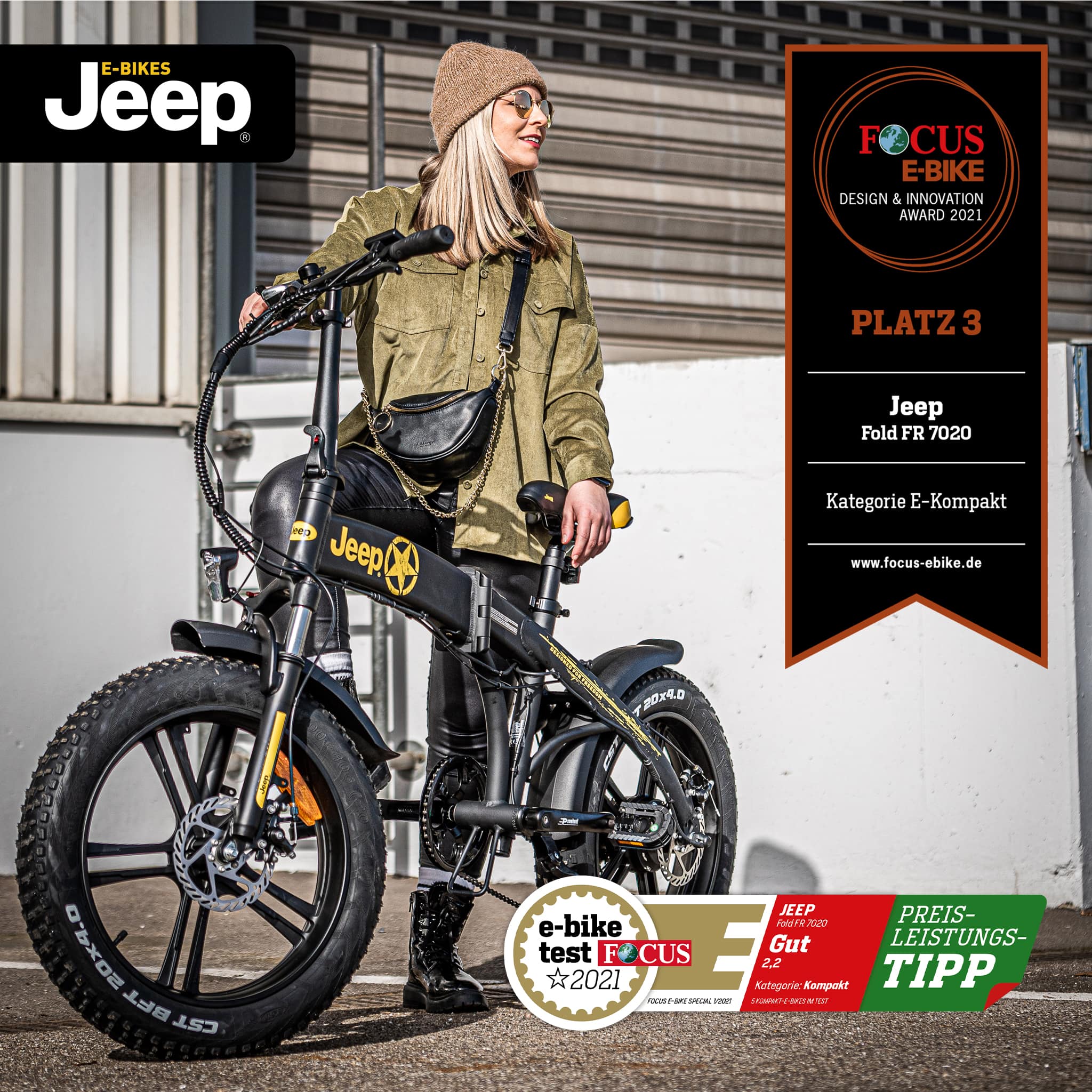 Jeep Fold FAT E-Bike FR 7020 – 20“ Kompaktrad