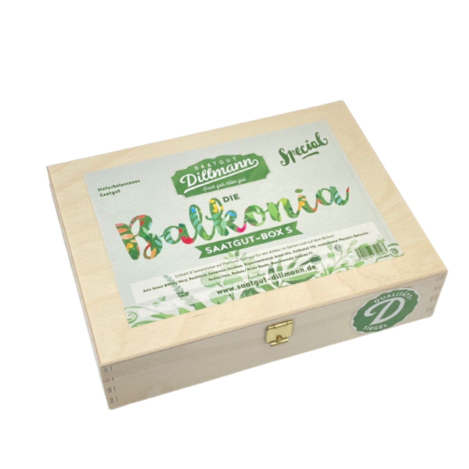 Saatgut-Box Holz: "Balkonia S" für Hobbygärtner