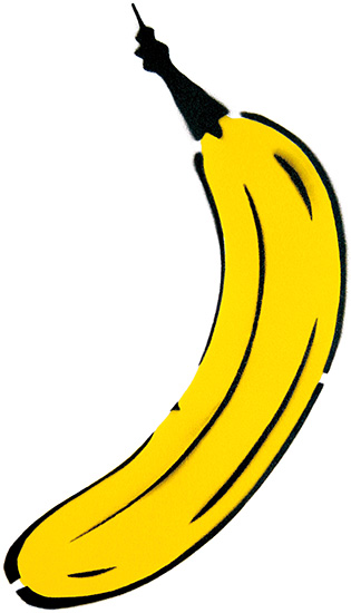 Wandobjekt "Cut Out Banane" - Thomas Baumgärtel