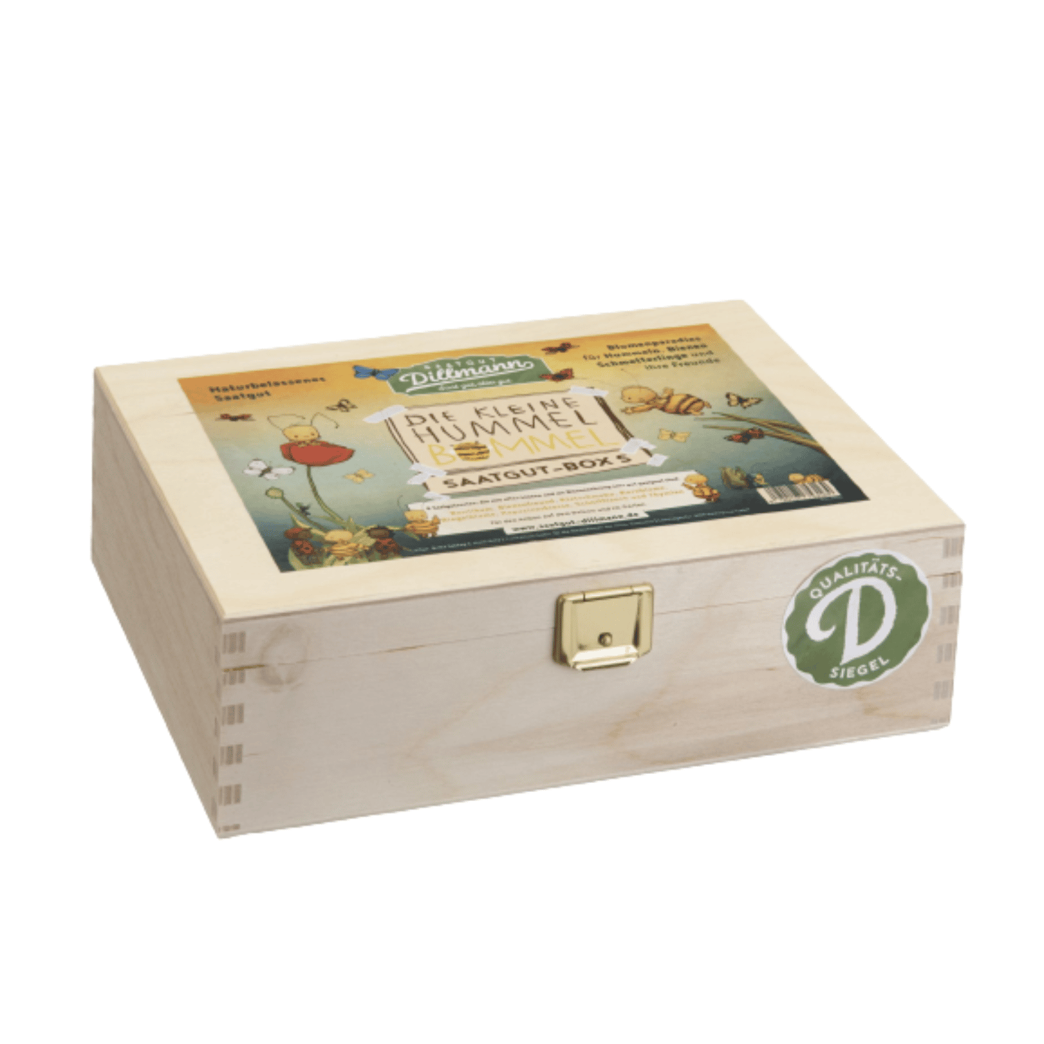 Saatgut-Box aus Holz "Hummel Bommel S"