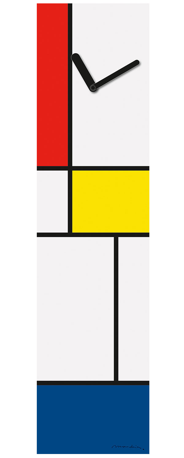 Wanduhr "Komposition" Piet Mondrian