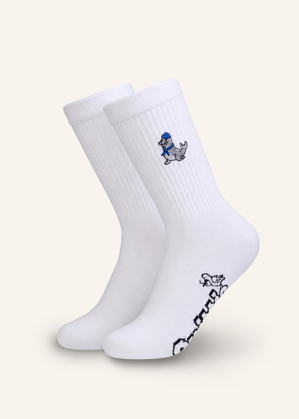Socken mit maritimen Motiv | weiß