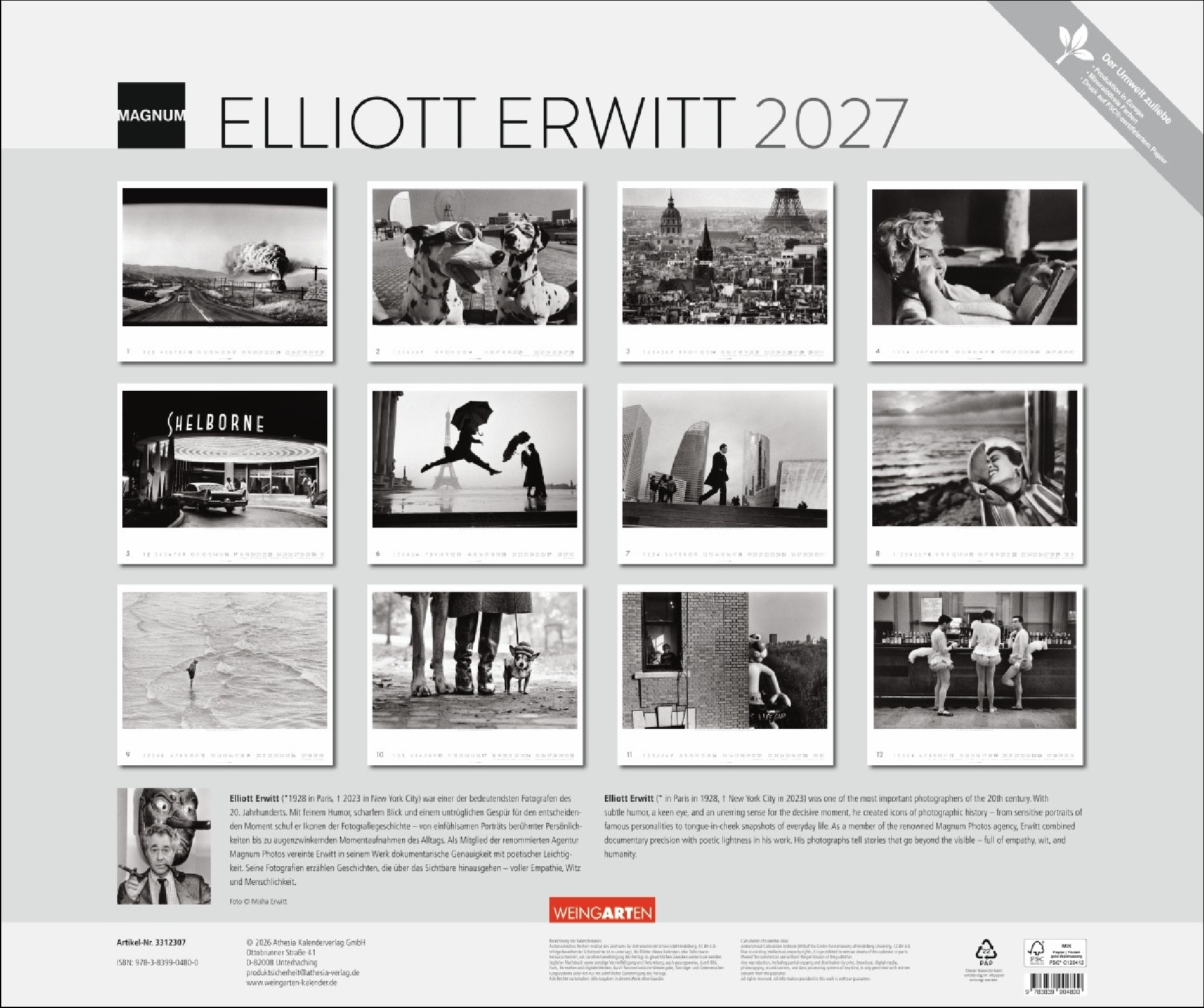 Magnum Photos - Elliott Erwitt Kalender 2027