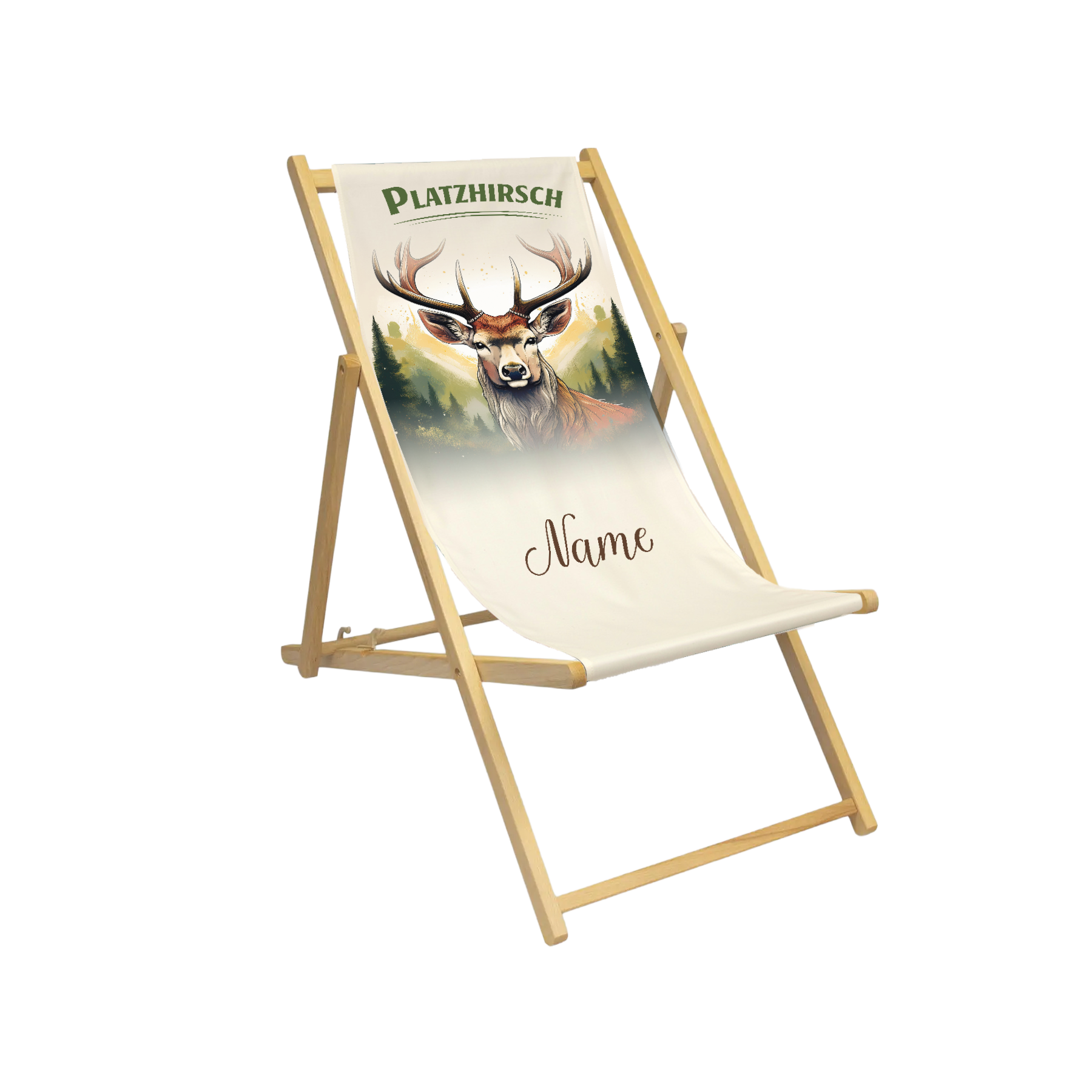 Liegestuhl | personalisierbar - Hirsch