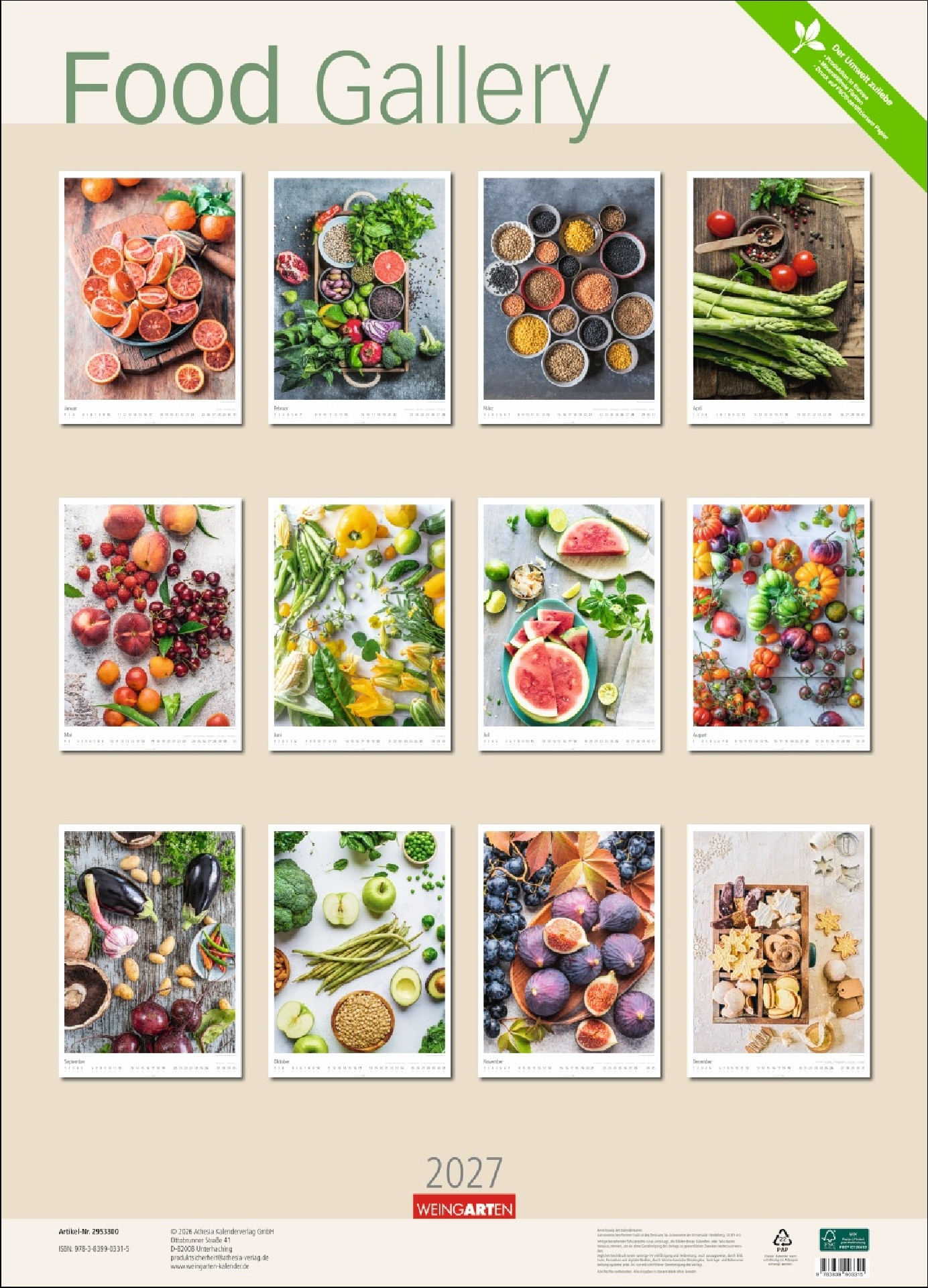 Food Gallery Kalender 2027