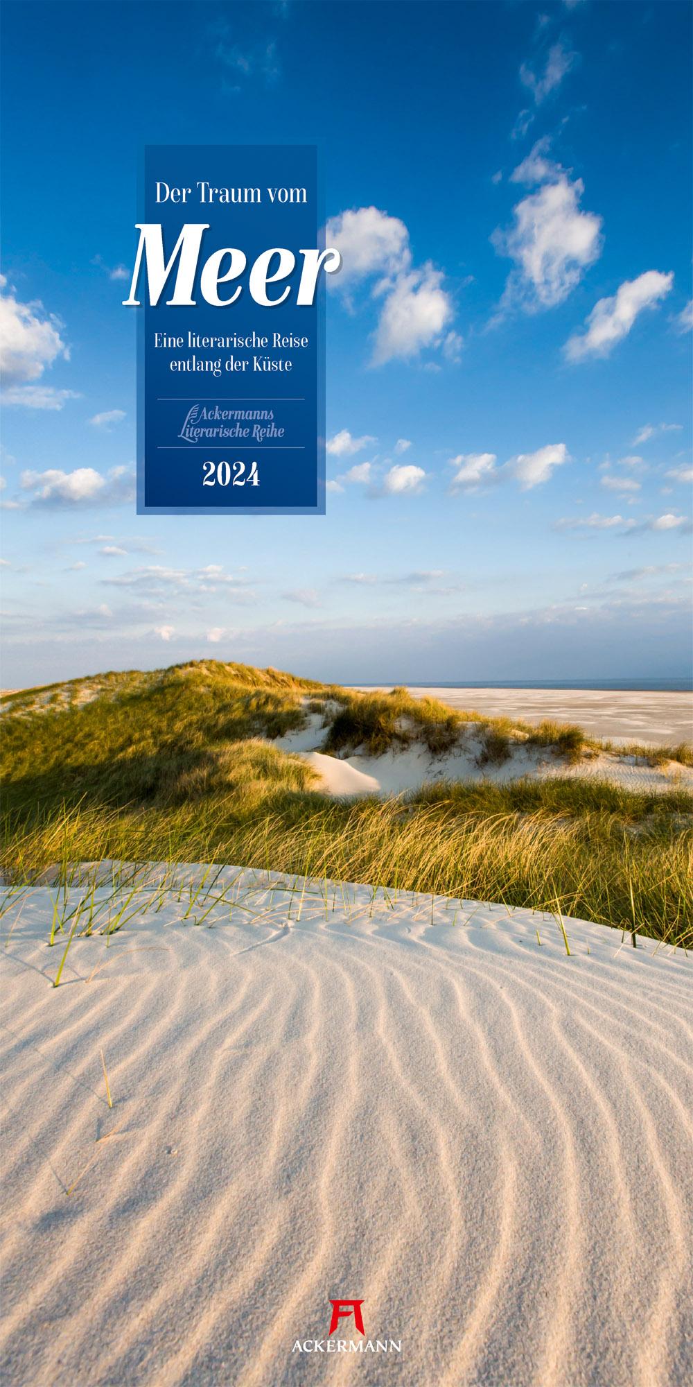 Der Traum vom Meer - Literatur-Kalender 2024 Maße (B/H): 33 x 66 cm, Wandkalender