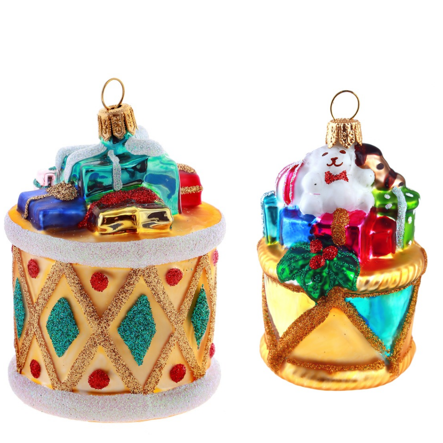 Weihnachtsbaumschmuck aus Glas – Trommel