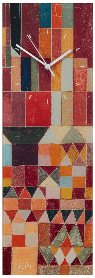 Wanduhr "Burg und Sonne" Paul Klee 