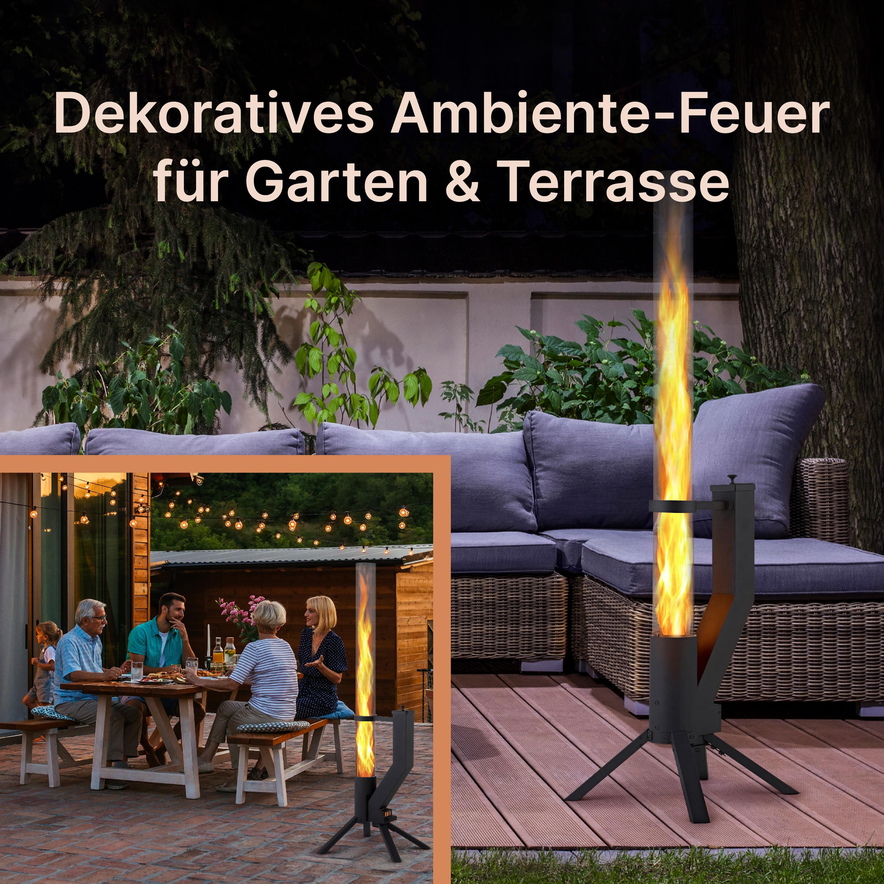 Gardenflare Feuerrohr