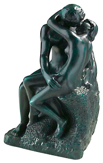 Auguste Rodin: Skulptur "Der Kuss" (19 cm), Kunstguss