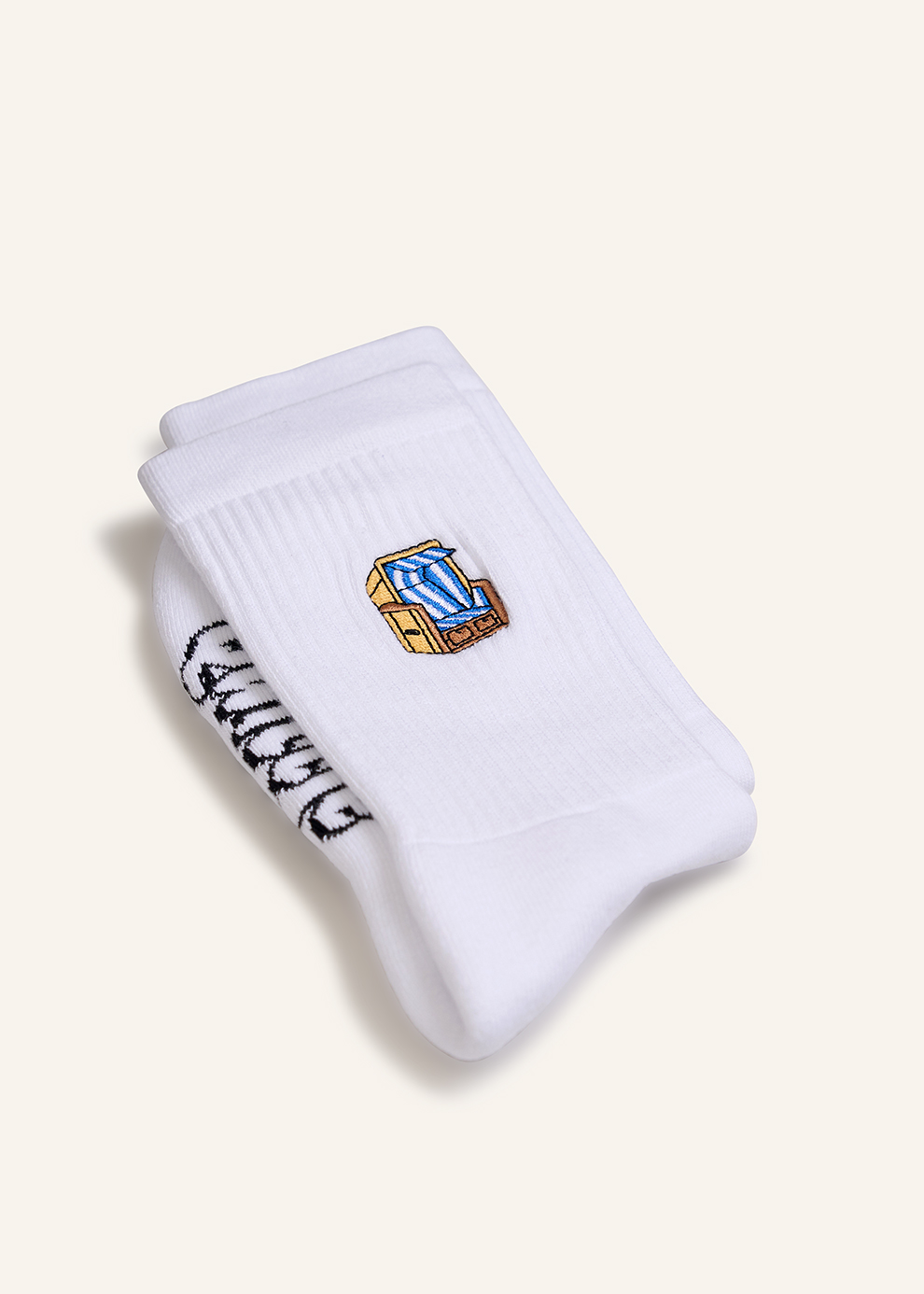 Socken mit maritimen Motiv | weiß