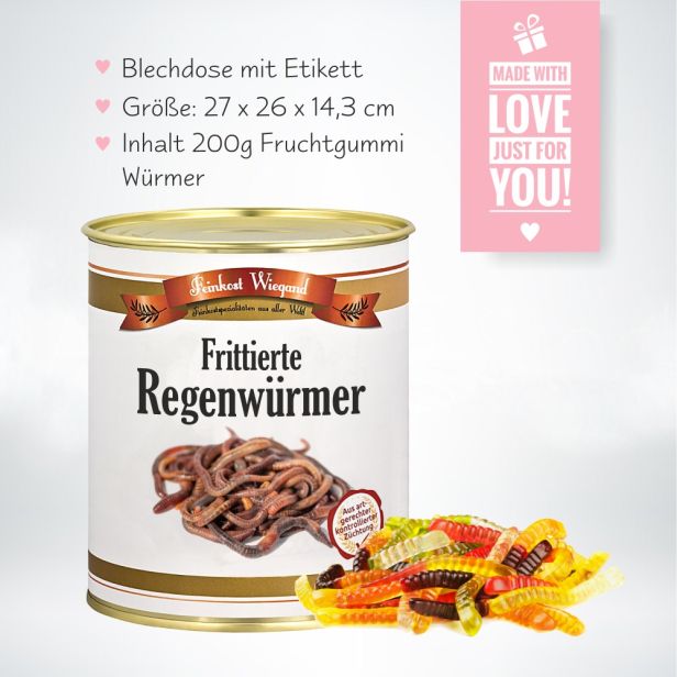 Frittierte Regenwürmer aus der Dose