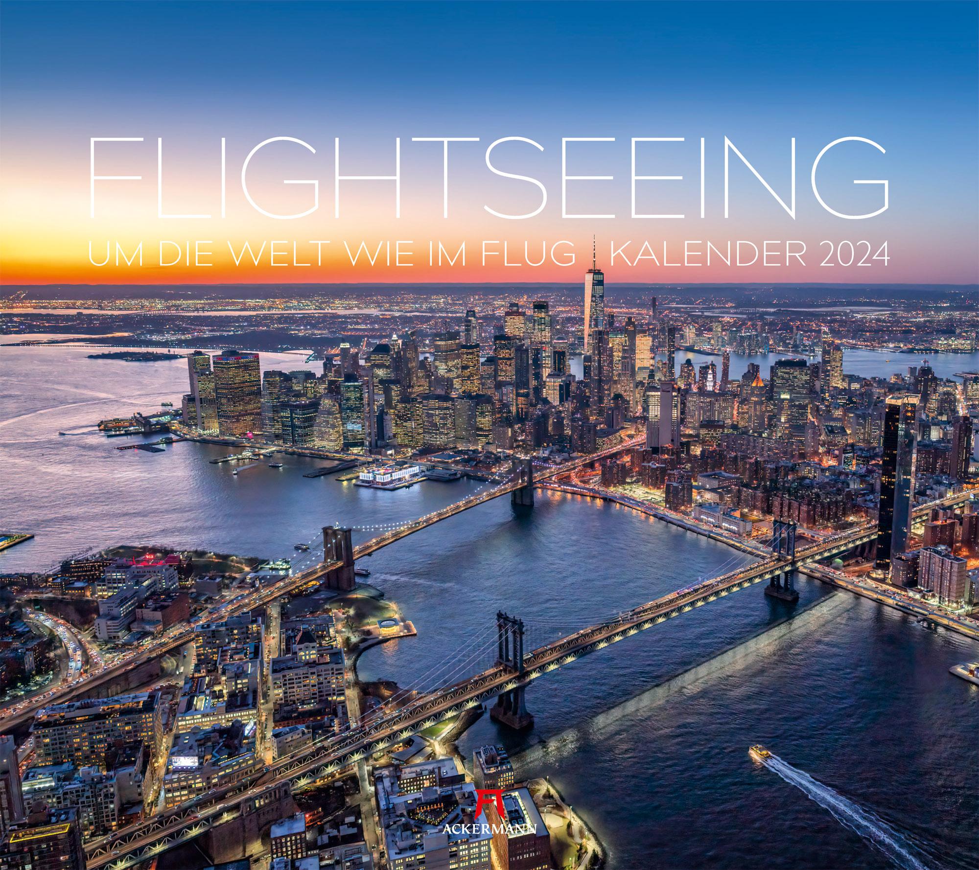 Flightseeing - Um die Welt wie im Flug Kalender 2024 Maße (B/H): 54 x 48 cm, Fotokalender, Dt/engl/frz