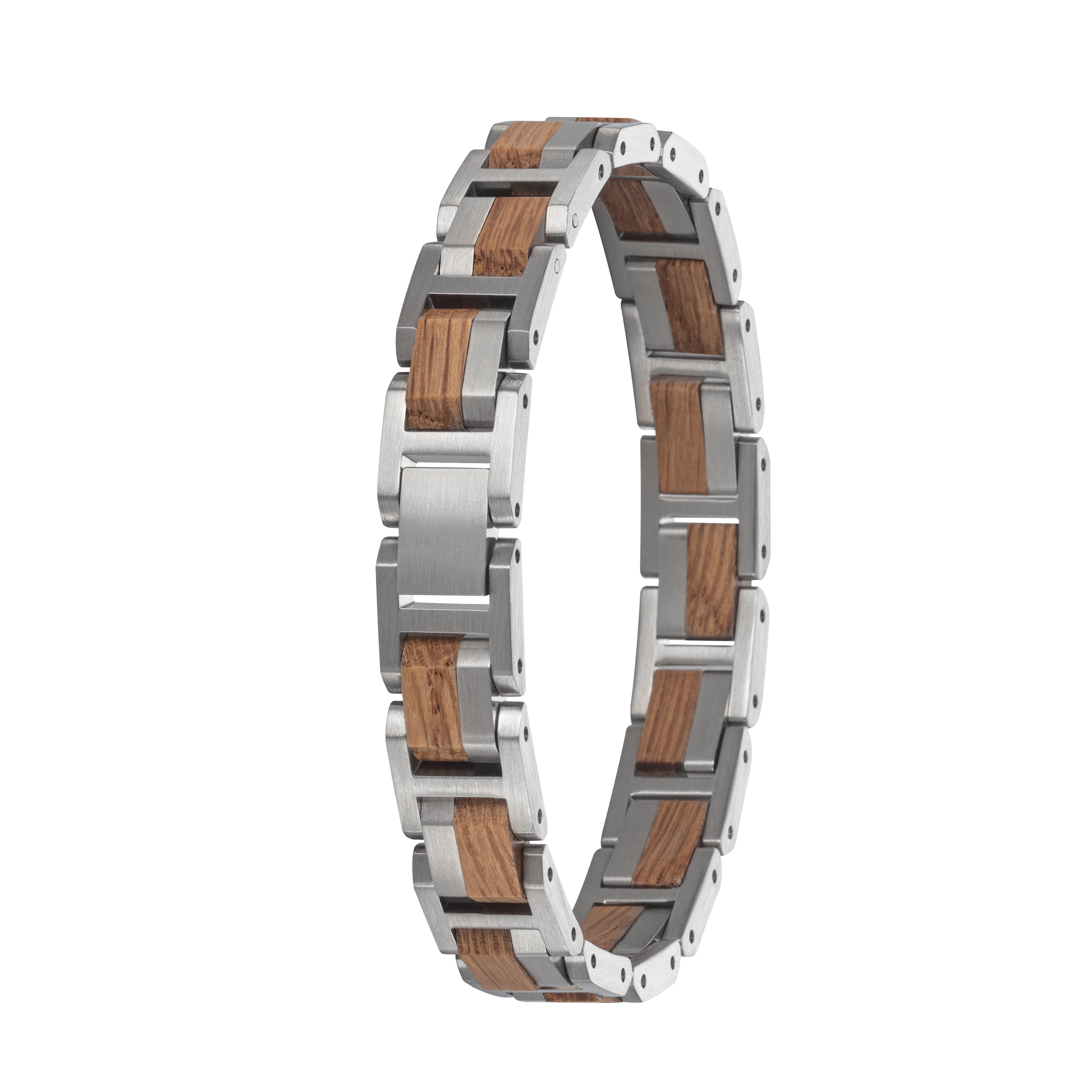 Armband unisex aus Holz - Premium Barrique silber