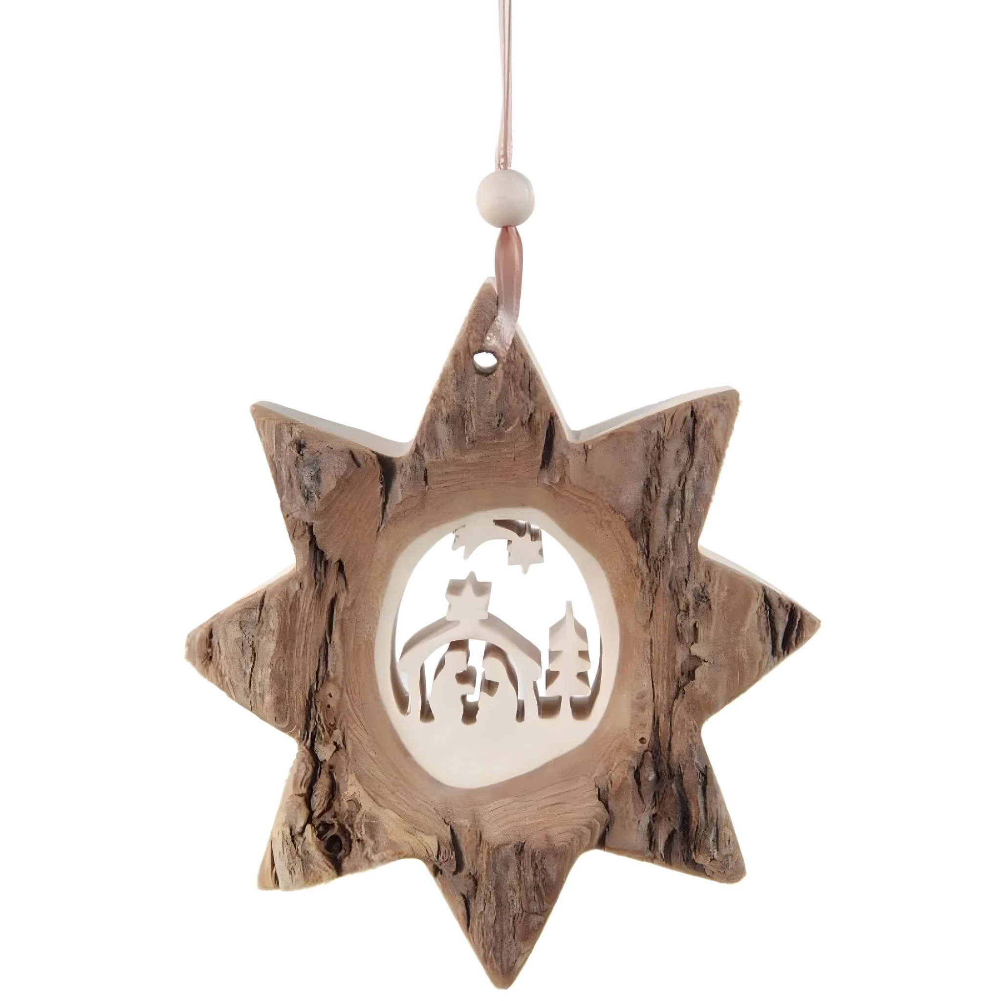 Weihnachtsstern aus Naturrinde