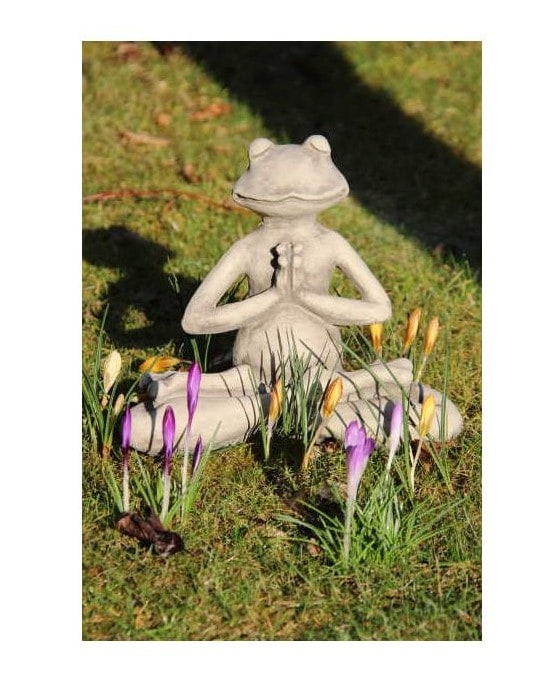 Gartenskulptur YOGA-FROSCH "Der Lotus"