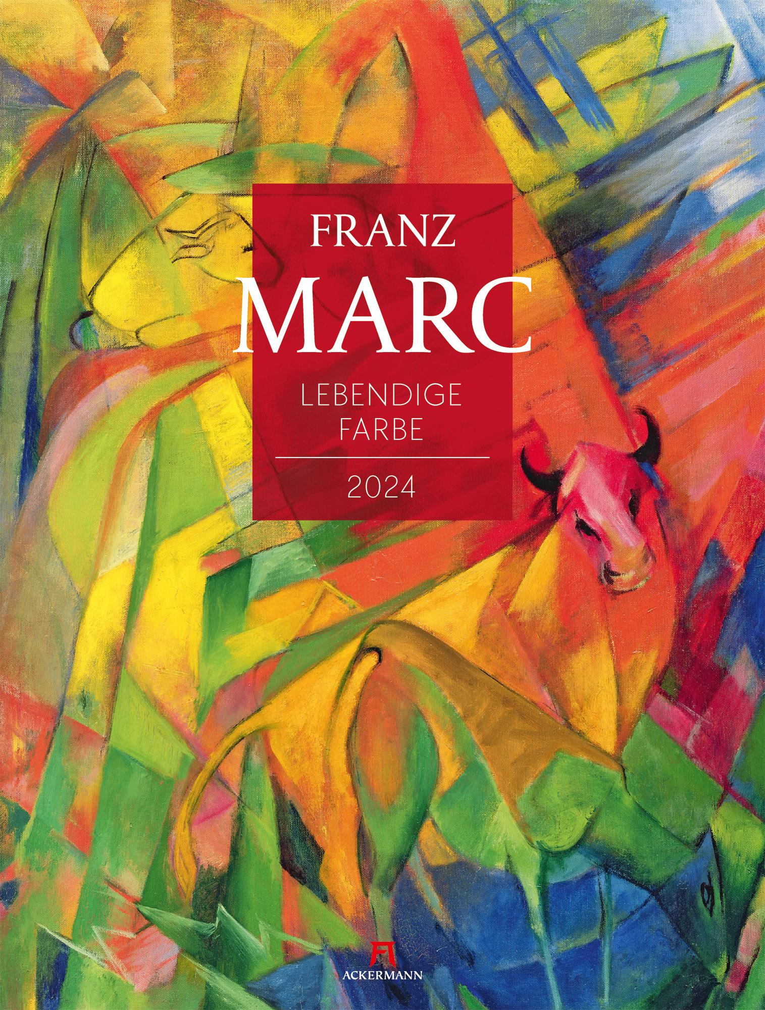 Franz Marc - Lebendige Farbe Kalender 2024 Maße (B/H): 50 x 66 cm, Kunstkalender, Dt/engl/frz