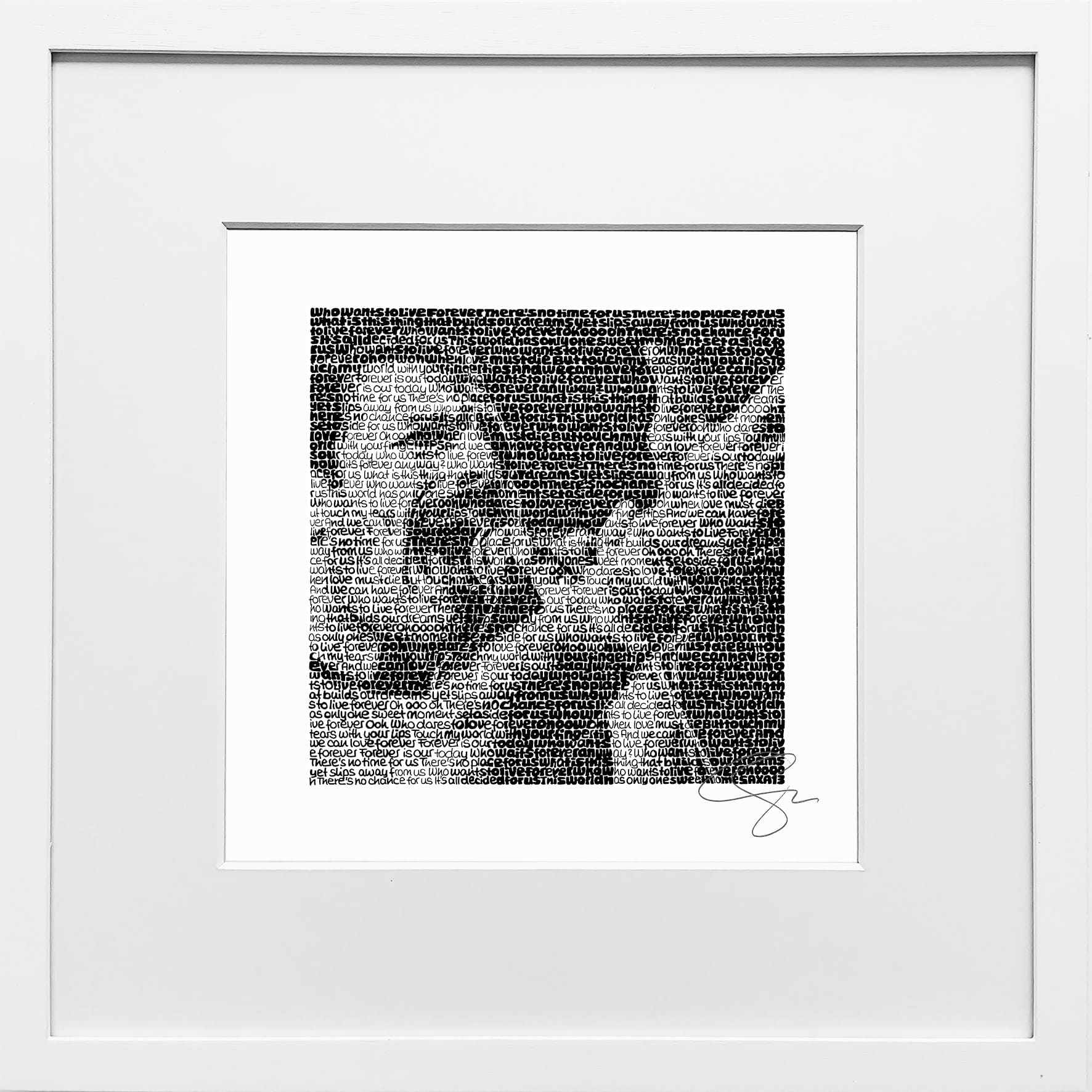 "Freddie Mercury" SAXA Edition Wortmalerei
