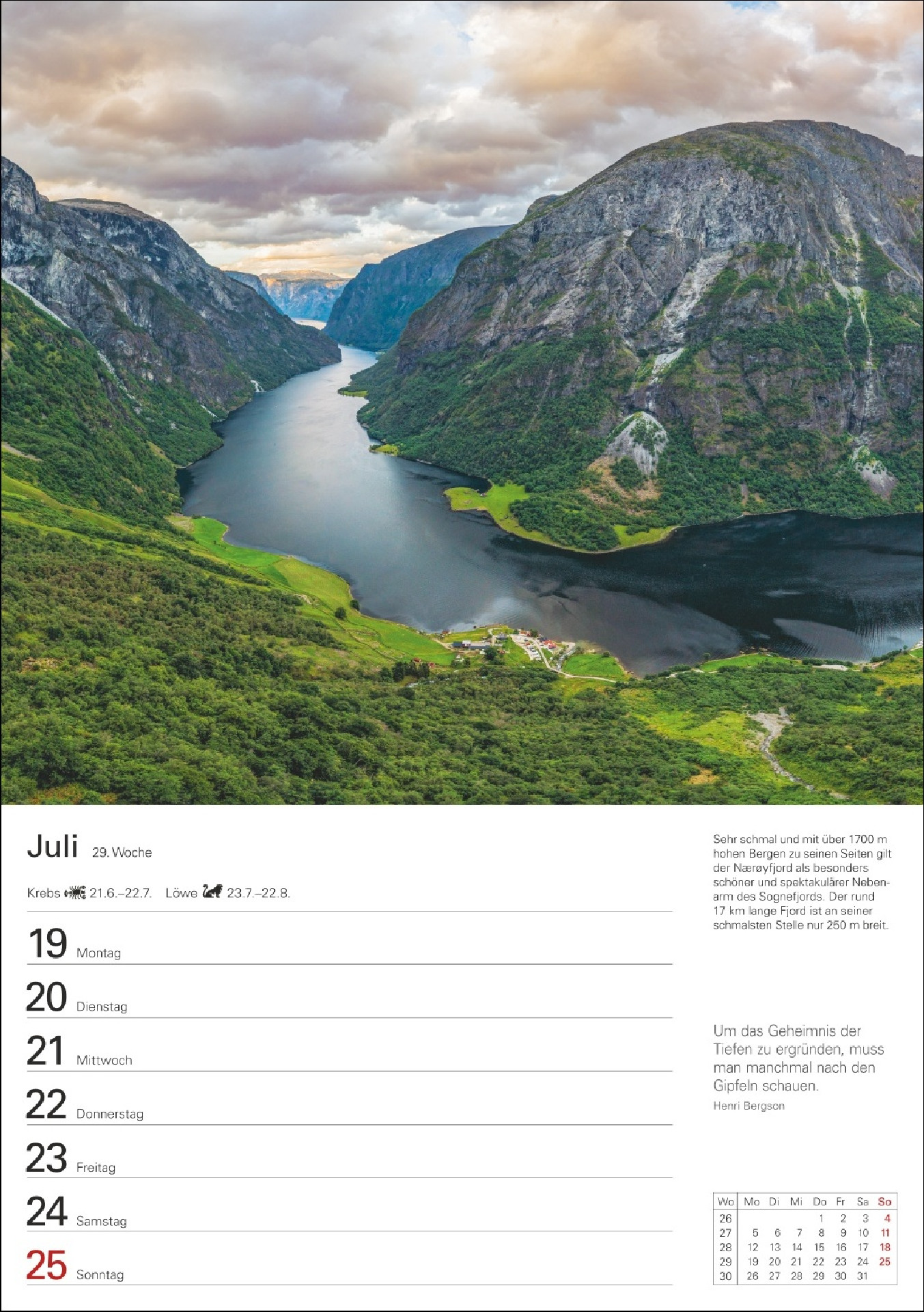 Skandinavien Wochenplaner 2027