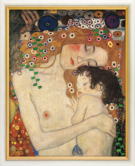 Gemälde Mutter und Kind - Gustav Klimt (1905), gerahmt