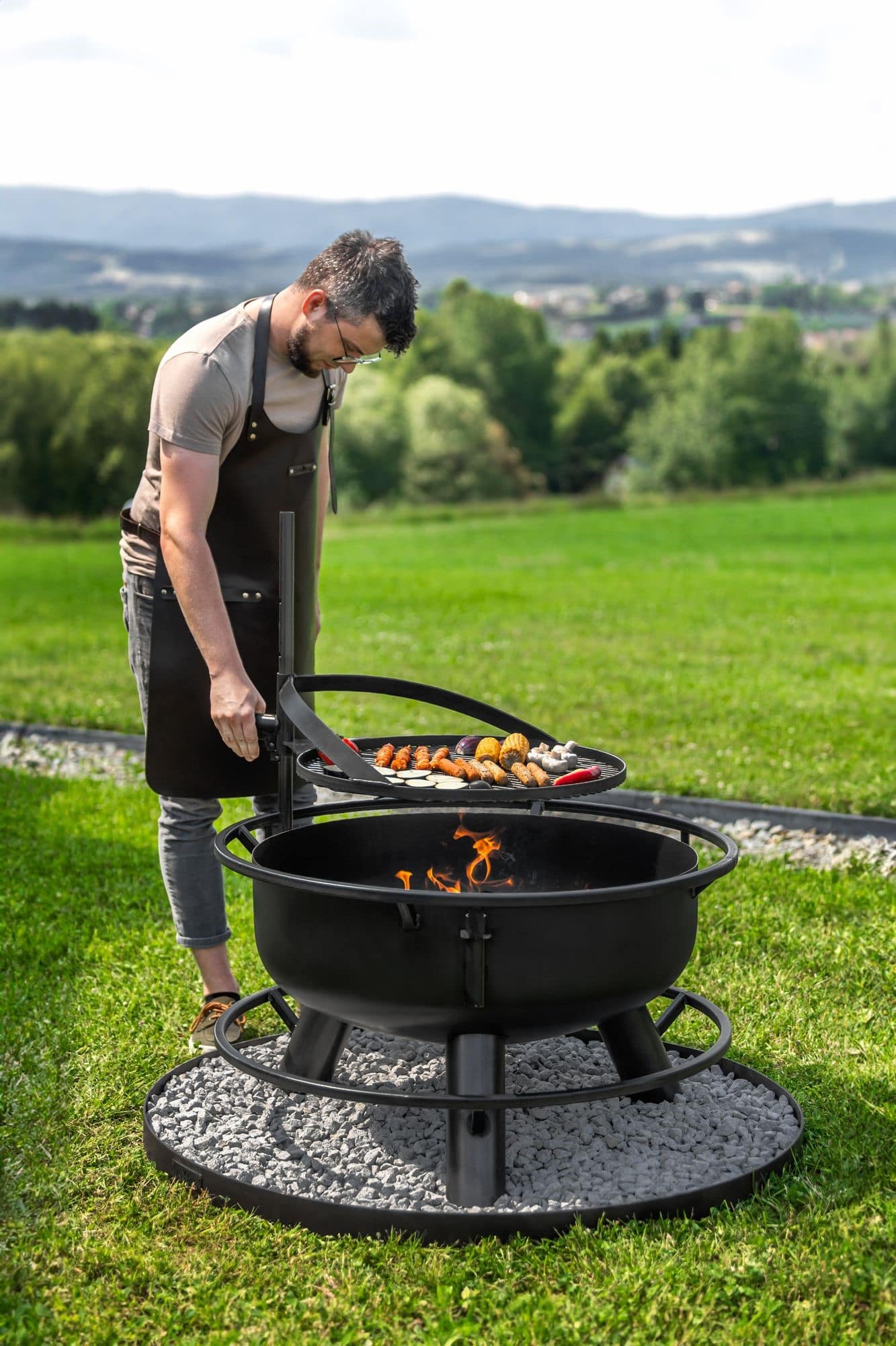 Feuerschalen Grillrost mit Griff für Arizona und Washington