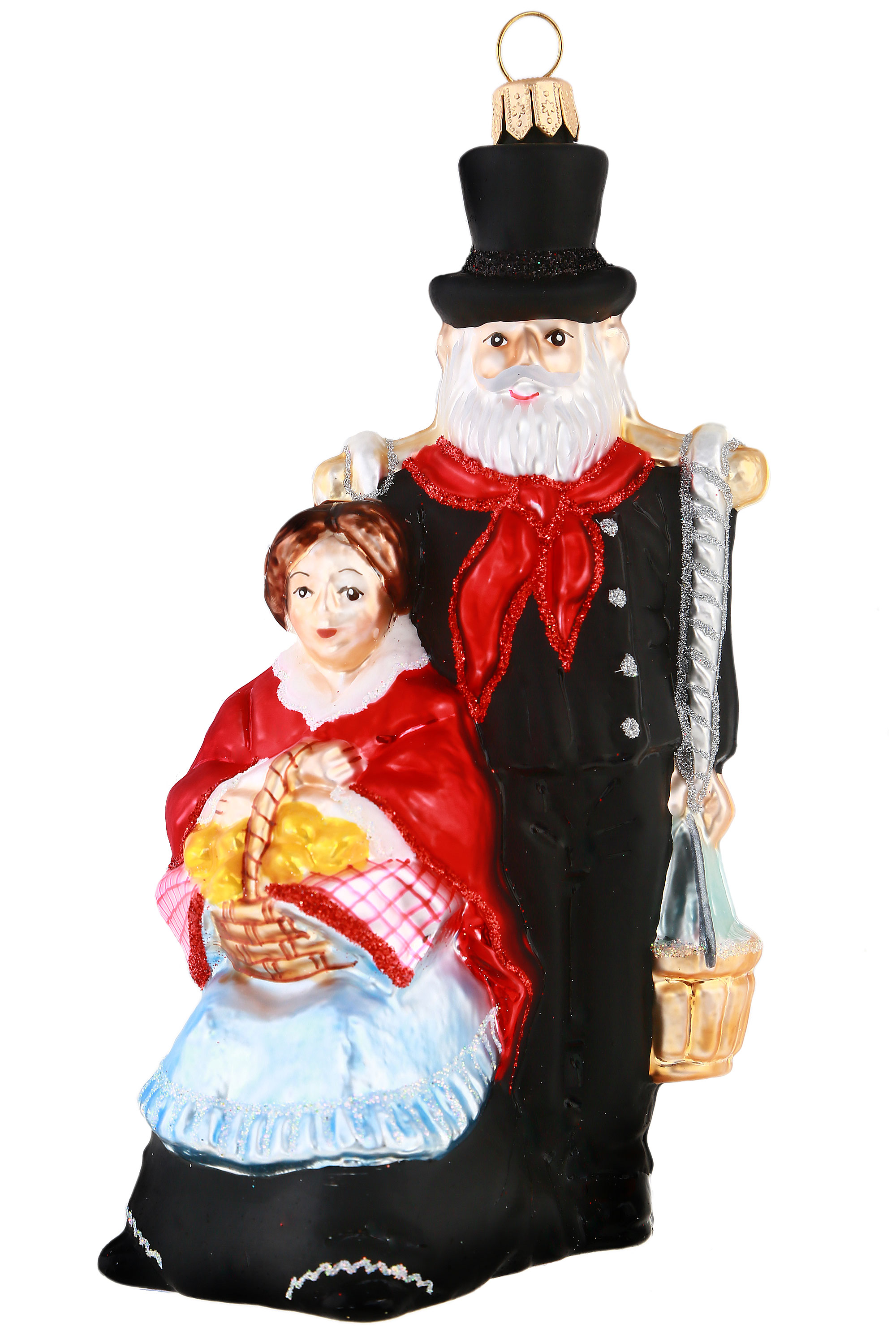 Weihnachtsbaumschmuck aus Glas – Paar Hummel und Jette