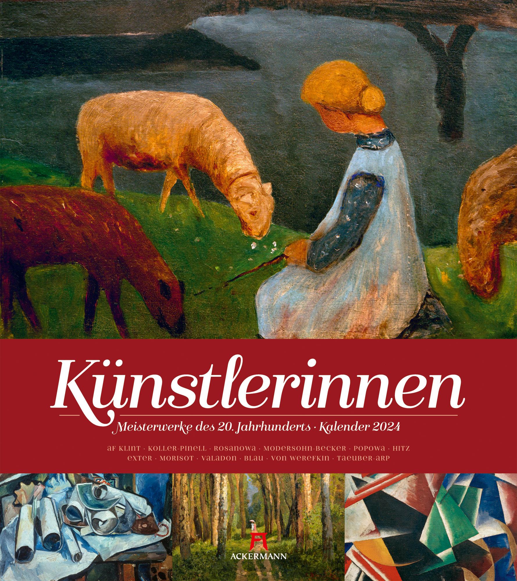 Künstlerinnen - Meisterwerke des 20. Jahrhunderts Kalender 2024 Maße (B/H): 48 x 54 cm, Kunstkalender, Dt/engl/frz