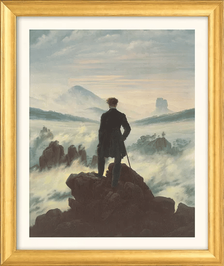 Bild "Der Wanderer über dem Nebelmeer" (1818) - Casper David Friedrich