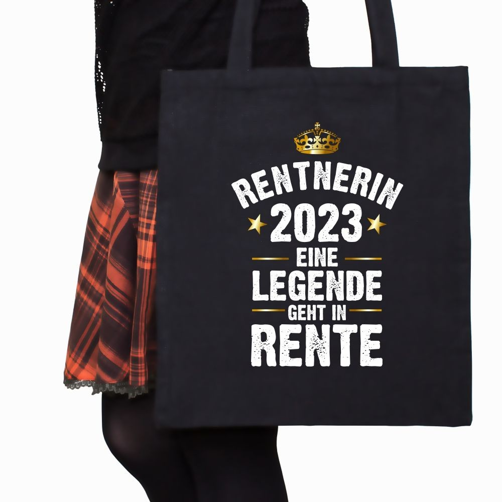 Baumwolltasche - Rentner / Rentnerin 2024 - Eine Legende geht in Rente