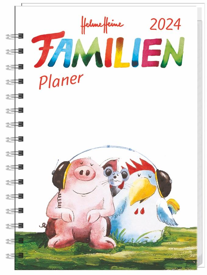 Helme Heine Familienplaner Buch A5 2024 Familienkalender Mit 5 Spalten Liebevoll Illustrierter