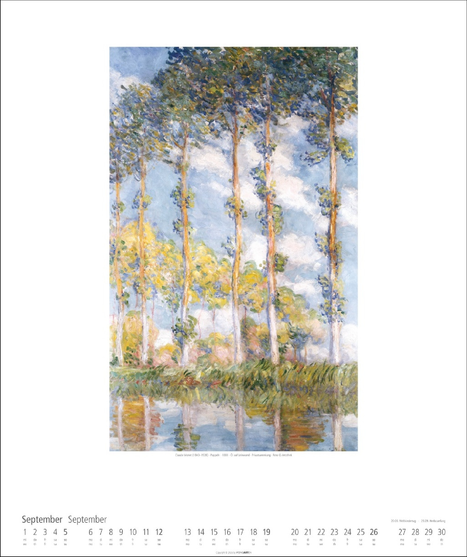 Claude Monet Kalender 2027