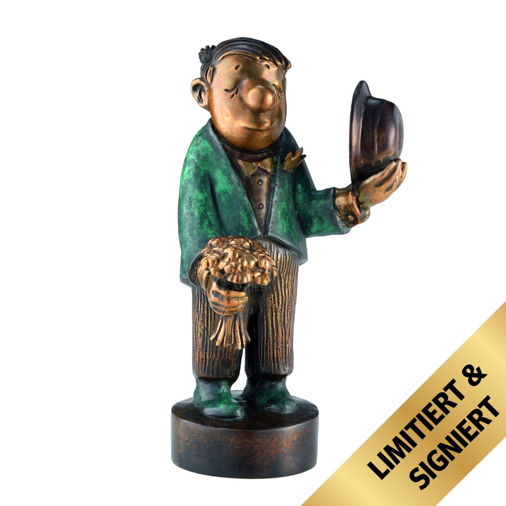 Skulptur | Der Blumenkavalier aus Bronze – Loriot