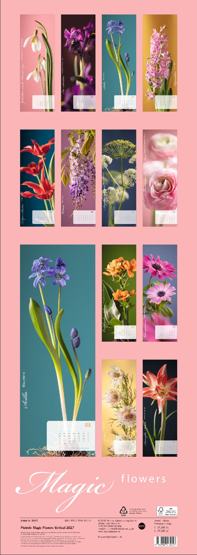 Magic Flowers Vertical Kalender 2027