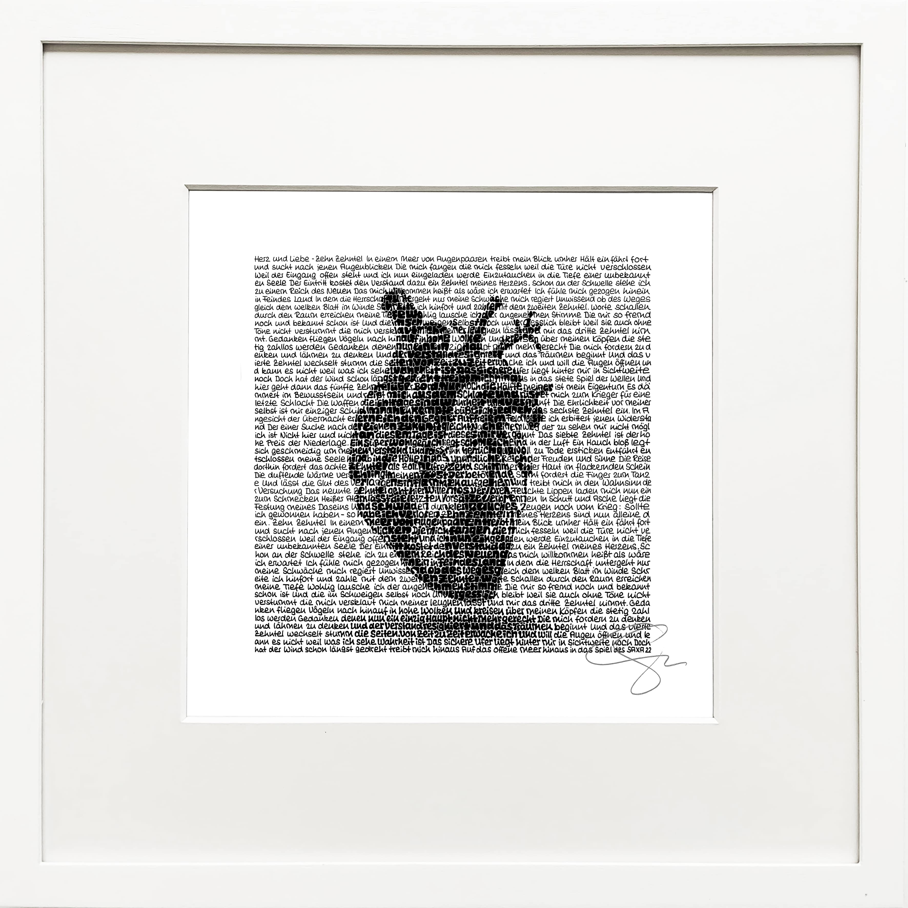  „Herz & Liebe“ SAXA Edition Wortmalerei