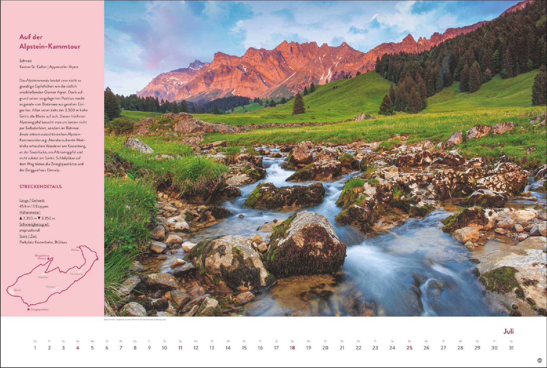 Weitwanderwege Edition Kalender 2027 I Europas schönste Touren