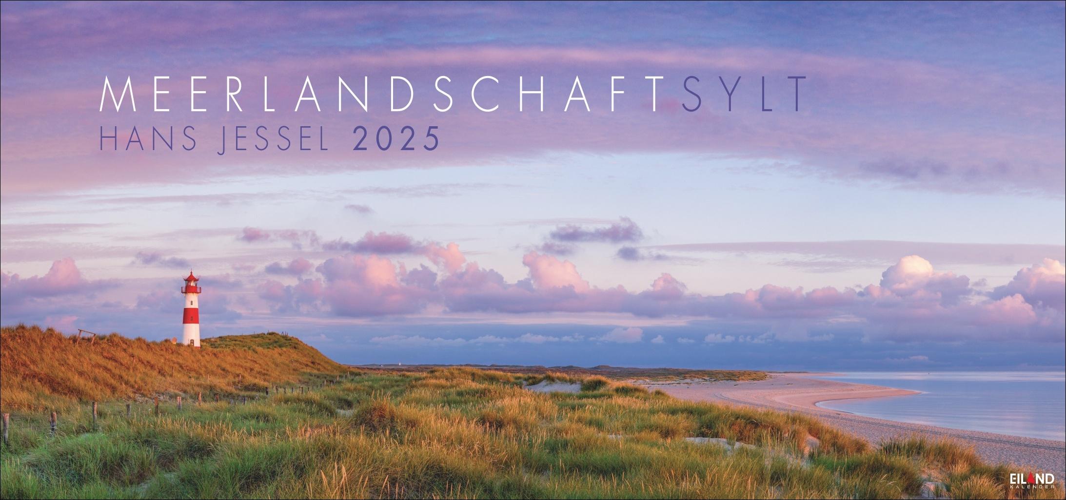 Meerlandschaft SYLT 2025 Großer Panorama-Wandkalender mit Fotos des bekannten Künstlers Hans Jessel. Meereslandschaften eingefangen in einem XXL-Fotokalender.