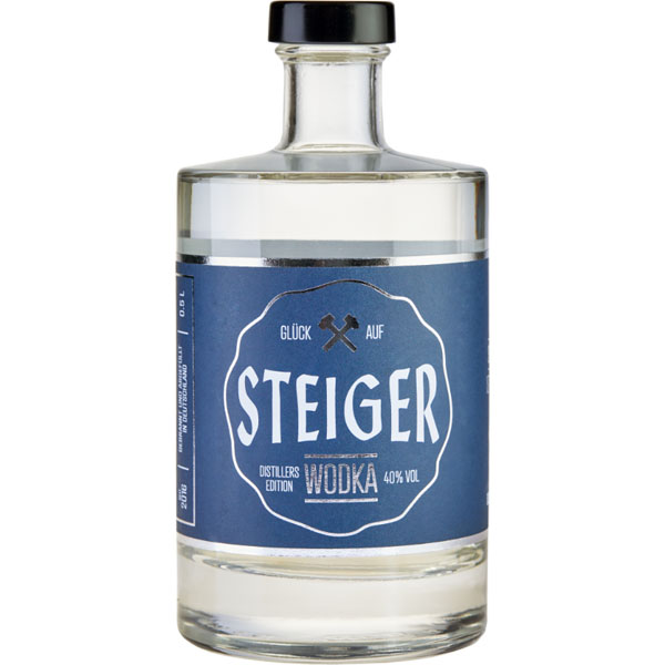 Steiger Wodka - Distillers Edition inkl. Gläser und Untersetzer