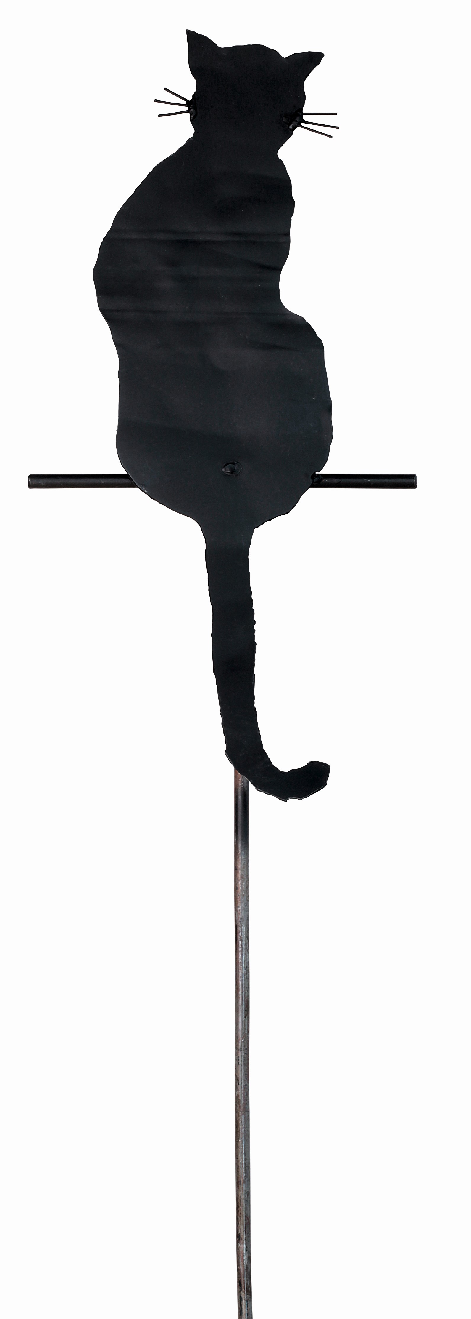 Gartenstecker Silhouette Sitzende Katze