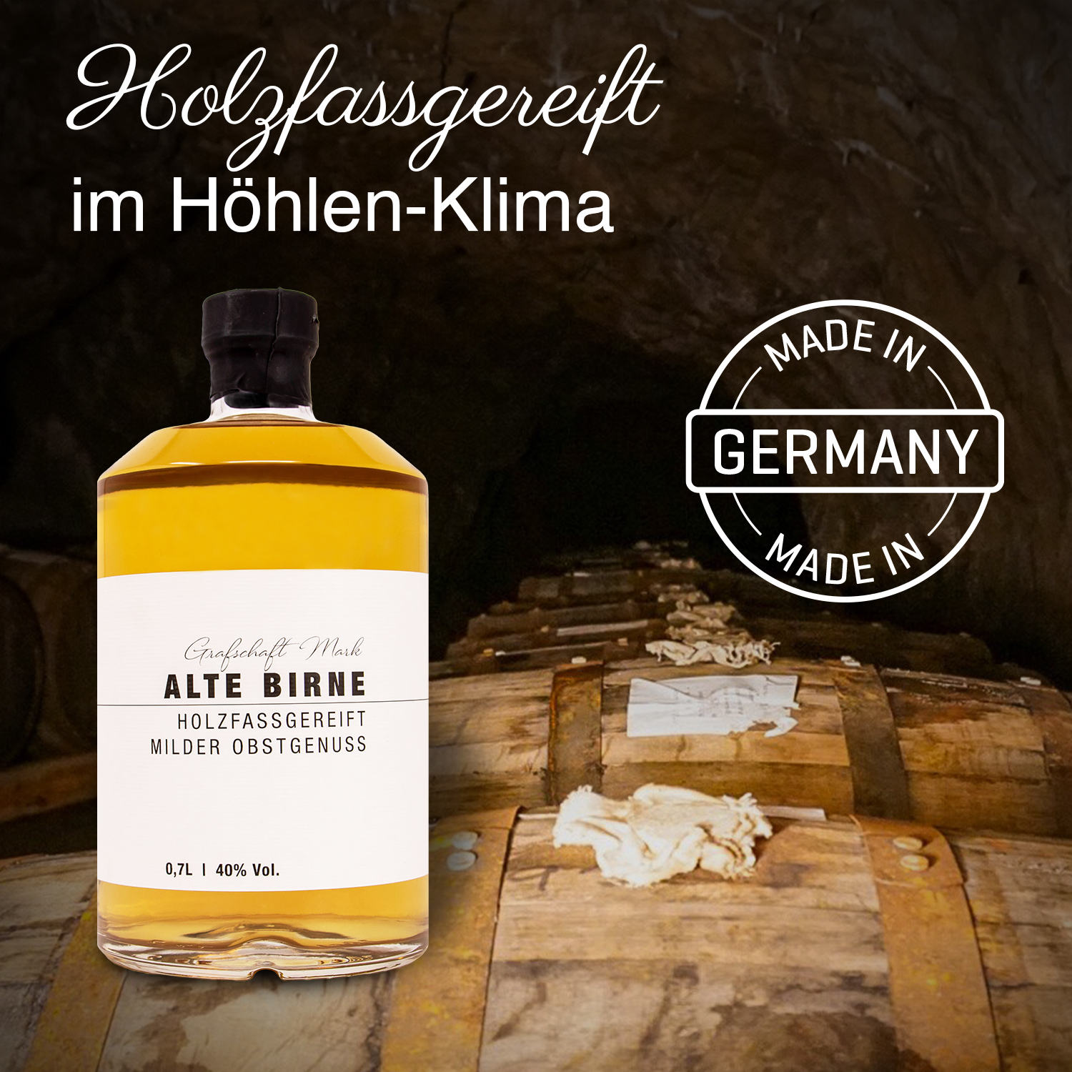 Schnaps - Alte Birne Geschenkset in edler Holzbox