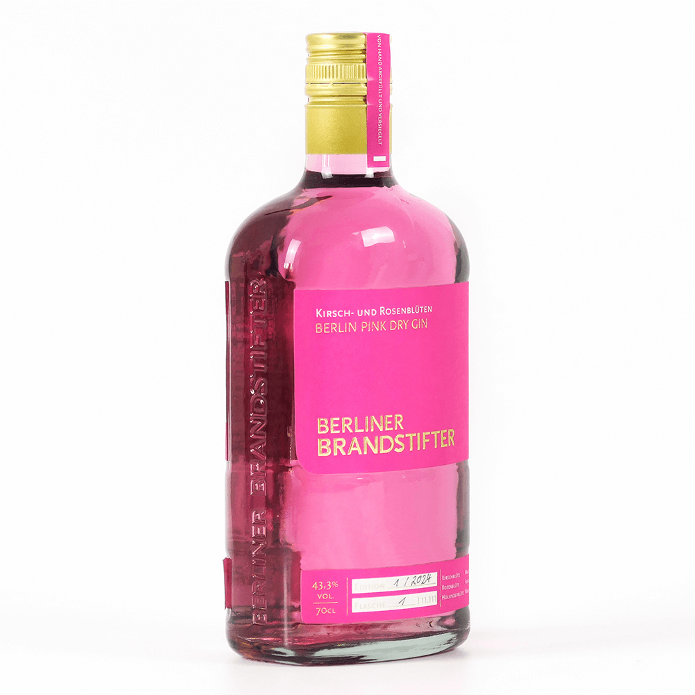 Pink Dry Gin Set mit Jutebeutel – Berliner Brandstifter