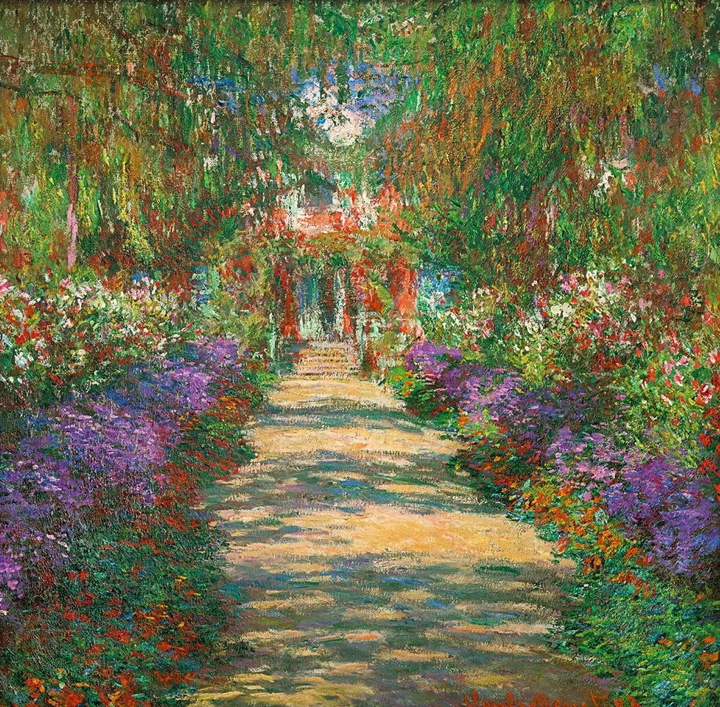Gemälde Garten in Giverny - Claude Monet (1902), Acryl