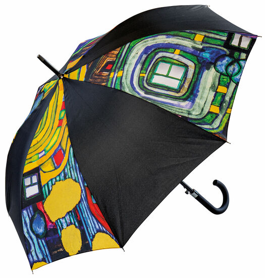 Stockschirm "Regentropfenfänger" - Friedensreich Hundertwasser