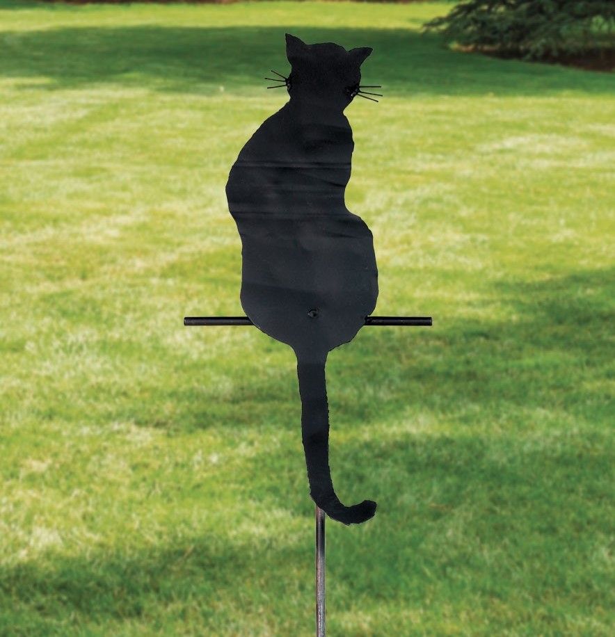 Cabilock Metall-Gartenstatue Hund – Rustikaler Gartenstecker 47x30 Cm, Schwarzes Eisen, Perfekt Für Hundeliebhaber